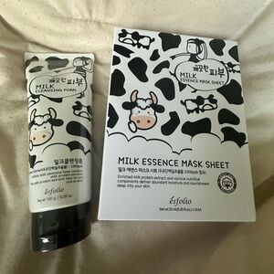 Black and White Cow Print Skincare Bath and Body Set